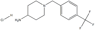 4-Piperidinamine, 1-[[4-(trifluoromethyl)phenyl]methyl]-, hydrochloride Structure