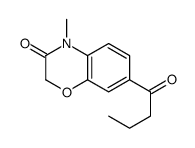 7-butanoyl-4-methyl-1,4-benzoxazin-3-one结构式