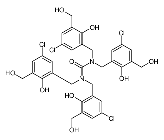 1,1,3,3-tetrakis[[5-chloro-2-hydroxy-3-(hydroxymethyl)phenyl]methyl]urea Structure