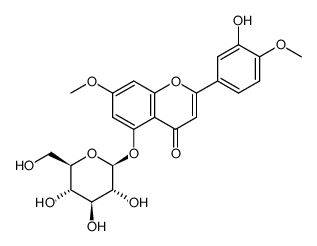 pilloin 5-O-β-D-glucopyranoside结构式