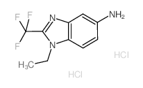 1-Ethyl-2-trifluoromethyl-1H-benzoimidazol-5-ylamine dihydrochloride结构式