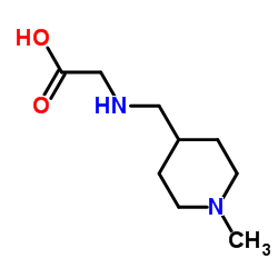 N-[(1-Methyl-4-piperidinyl)methyl]glycine结构式