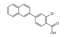2-chloro-4-naphthalen-2-ylbenzoic acid结构式