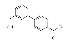 5-[3-(Hydroxymethyl)phenyl]-2-pyridinecarboxylic acid结构式