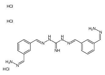 1,2-bis[(3-methanehydrazonoylphenyl)methylideneamino]guanidine,trihydrochloride Structure