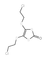 4,5-Bis-(2-chloro-ethylsulfanyl)-[1,3]dithiol-2-one结构式