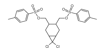 7,7-Dichloro-3,4-bis(hydroxymethyl)bicyclo[4.1.0]heptane bis(p-toluenesulfonate)结构式