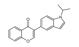 3-(1-isopropyl-1H-indol-5-yl)-4H-chromen-4-one结构式
