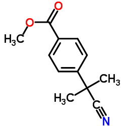 4-(2-氰基丙烷-2-基)苯甲酸甲酯结构式