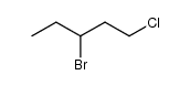 3-bromo-1-chloropentane Structure