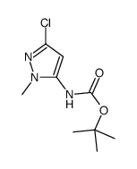 (3-氯-1-甲基-1H-吡唑-5-基)氨基甲酸叔丁酯结构式