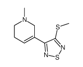 3-(3-Methylthio-1,2,5-thiadiazol-4-yl)-1,2,5,6-tetrahydro-1-methylpyridine结构式