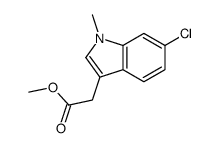 methyl 2-(6-chloro-1-methylindol-3-yl)acetate结构式