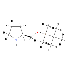 (s)-2-(((tert-butyldimethylsilyl)oxy)methyl)pyrrolidine Structure