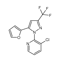 3-chloro-2-(5-(furan-2-yl)-3-(trifluoromethyl)-1H-pyrazol-1-yl)pyridine Structure