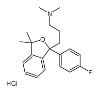 3-[1-(4-fluorophenyl)-3,3-dimethyl-2-benzofuran-1-yl]-N,N-dimethylpropan-1-amine,hydrochloride Structure