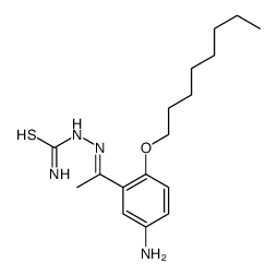 (2Z)-2-{1-[5-Amino-2-(octyloxy)phenyl]ethylidene}hydrazinecarboth ioamide Structure