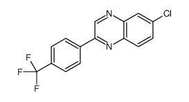 6-chloro-2-[4-(trifluoromethyl)phenyl]quinoxaline Structure