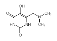 6-(dimethylaminomethyl)-5-hydroxy-1H-pyrimidine-2,4-dione结构式
