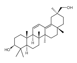 18β-olean-11,13(18)-diene-3β,30-diol Structure