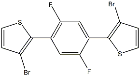 2,2'-(2,5-difluoro-1,4-phenylene)bis(3-bromothiophene)结构式