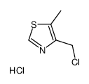 4-(chloromethyl)-5-methyl-1,3-thiazole,hydrochloride结构式