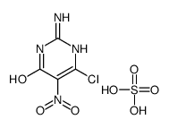 2-amino-6-chloro-5-nitro-1H-pyrimidin-4-one,sulfuric acid Structure