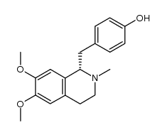 4-[[(1S)-1,2,3,4-Tetrahydro-6,7-dimethoxy-2-methylisoquinolin-1-yl]methyl]phenol结构式