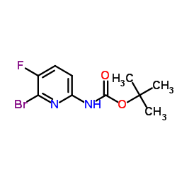 2-Methyl-2-propanyl (6-bromo-5-fluoro-2-pyridinyl)carbamate Structure