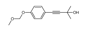 4-(4-(methoxymethoxy)phenyl)-2-methylbut-3-yn-2-ol结构式