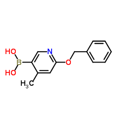 2-(Benzyloxy)-4-methylpyridine-5-boronic acid结构式