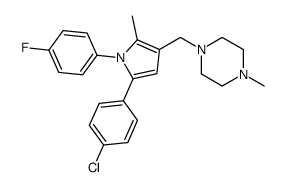 1-[[5-(4-chlorophenyl)-1-(4-fluorophenyl)-2-methylpyrrol-3-yl]methyl]-4-methylpiperazine结构式
