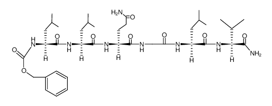 Z-Leu-Leu-(Glu(NH2)-Gly-Leu-Val-NH2 Structure