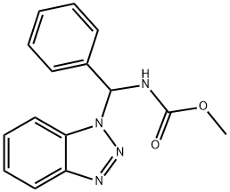 Methyl N-[1H-1,2,3-benzotriazol-1-yl(phenyl)methyl]carbamate Structure