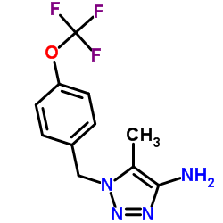 1-(4-(trifluoromethoxy)benzyl)-5-methyl-1H-1,2,3-triazol-4-amine Structure