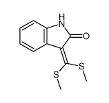 3-[bis(methylsulfanyl)methylene]-2-oxindole结构式