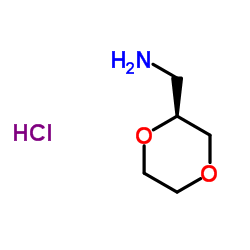 1-[(2S)-1,4-Dioxan-2-yl]methanamine hydrochloride (1:1) structure