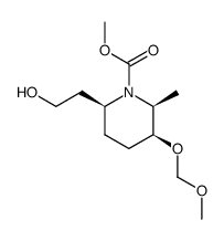 Methyl (-)-6-(2-hydroxyethyl)-3-(methoxymethoxy)-2-methylpiperidine-1-carboxylate Structure