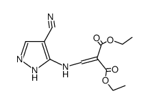 diethyl (4-cyano-5-pyrazolyl)aminomethylenemalonate Structure
