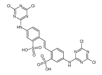 5,5'-bis-(4,6-dichloro-[1,3,5]triazin-2-ylamino)-2,2'-ethene-1,2-diyl-bis-benzenesulfonic acid Structure