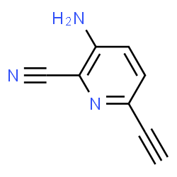 2-Pyridinecarbonitrile,3-amino-6-ethynyl-(9CI) structure