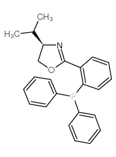 (R)-(+)-2-[2-(二苯基膦)苯基]-4-异丙基二恶唑结构式