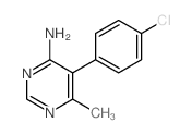 4-Pyrimidinamine,5-(4-chlorophenyl)-6-methyl-结构式