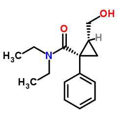 (1S,2R)-N,N-Diethyl-2-(hydroxymethyl)-1-phenylcyclopropanecarboxamide结构式