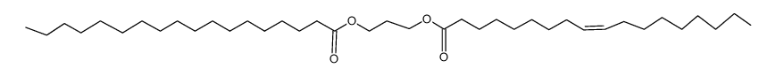 9-Octadecenoic acid (Z)-, 3-[(1-oxooctadecyl)oxy]propyl ester structure