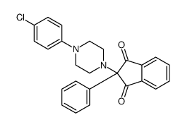 2-[4-(4-chlorophenyl)piperazin-1-yl]-2-phenylindene-1,3-dione Structure