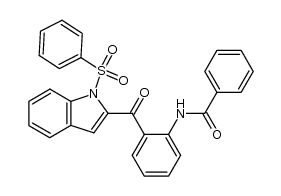 N-(2-(1-(phenylsulfonyl)-1H-indole-2-carbonyl)phenyl)benzamide Structure