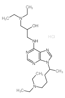 1-diethylamino-3-[[9-(5-diethylaminopentan-2-yl)purin-6-yl]amino]propan-2-ol picture