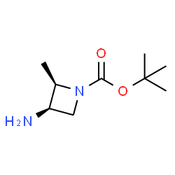 tert-butyl (2R,3R)-3-amino-2-methylazetidine-1-carboxylate结构式