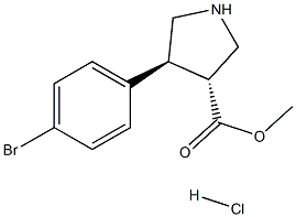 REL-(3R,4S)-4-(4-溴苯基)吡咯烷-3-羧酸甲酯盐酸盐图片